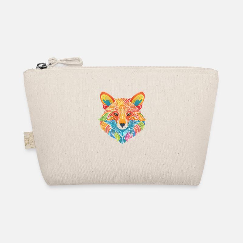 Colorful fox made of artistic pattern Organic Pouch