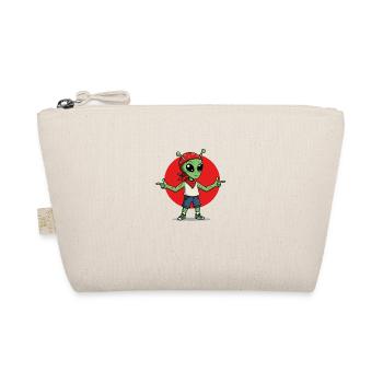 Alien mit Bandana - Bio-Täschchen - Natur - Vorne