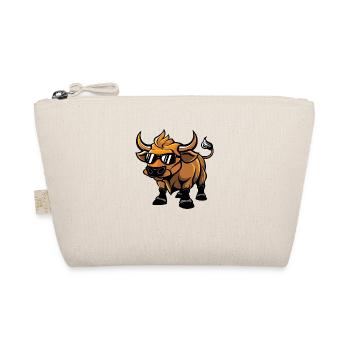 Stier Cool Tier - Bio-Täschchen - Natur - Vorne