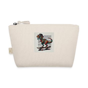 Skater Saurus Rex - Organic Pouch - nature - Front