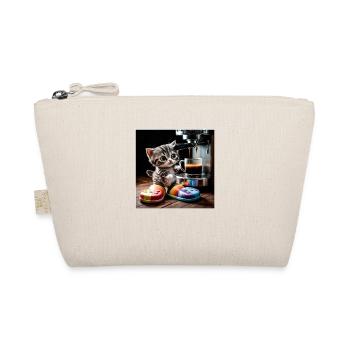Cat takes a coffee break - Organic Pouch - nature - Front