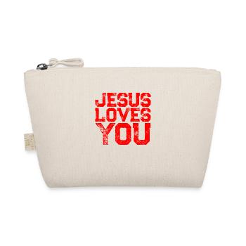 jesus loves you - Organic Pouch - nature - Front