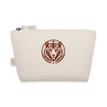 Majestätisches Tiger-Emblem – wildes und kühnes Design - Bio-Täschchen - Natur - Vorne