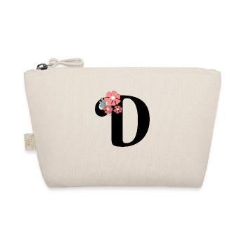 Lettre d fleurs minimalistes - Trousse biologique - nature - Devant