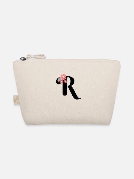 Lettre r fleurs minimalistes - Trousse biologique - nature