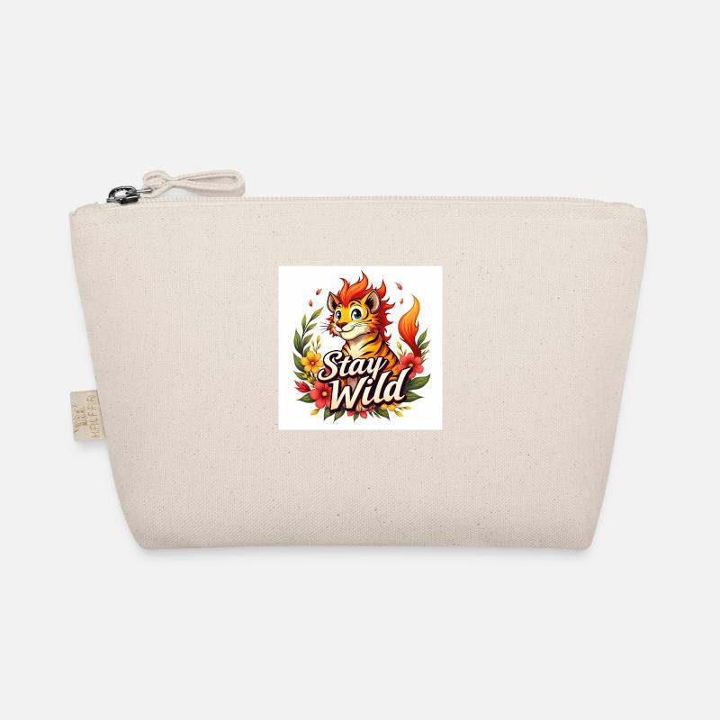 Stay Wild - Floral Fire Tiger - Bio-Täschchen - Natur