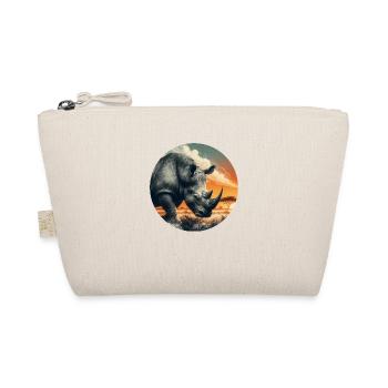 Majestic Rhino Sunset African Wildlife Art - Organic Pouch - nature - Front