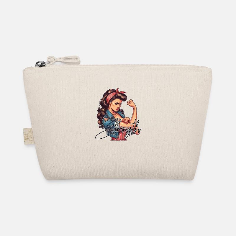 Stärke starke Frau Rockabilly Geschenk Bio-Täschchen