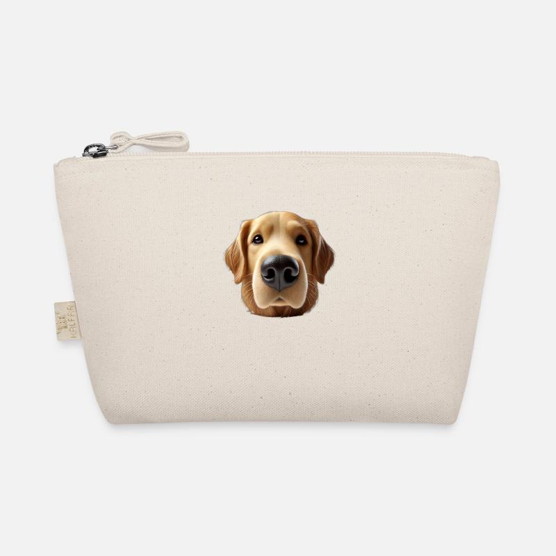 Dog head 1 brown Organic Pouch