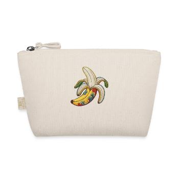 Banana embroidery - Organic Pouch - nature - Front
