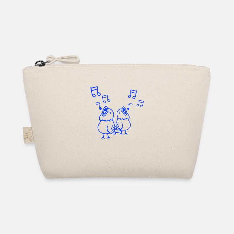 Songbirds sing musical notes, sparrows chirp music Organic Pouch