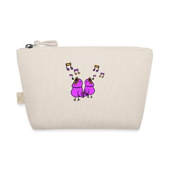 Songbirds sing musical notes, sparrows chirp music - Organic Pouch - nature - Front