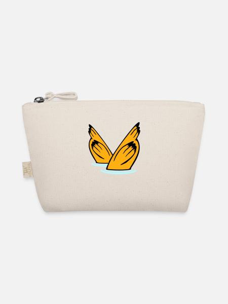 2 ducks diving underwater head lake drinking water - Organic Pouch - nature - Front