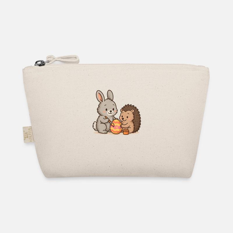 Rabbit & Hedgehog Painting Easter Eggs – Sweet Easter Duo Organic Pouch