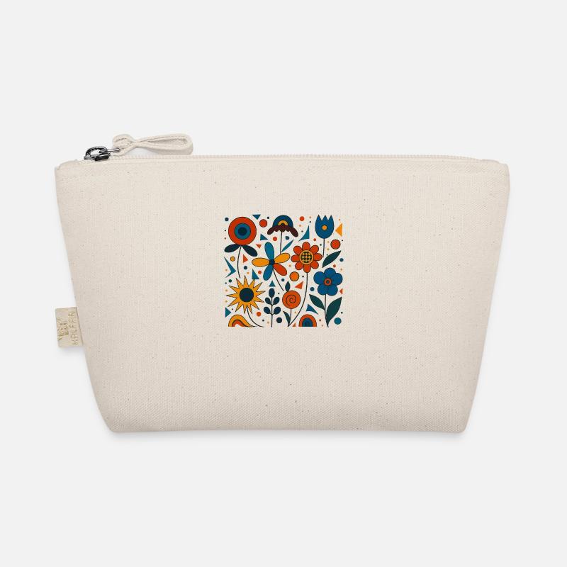 Abstrakte Blumen Bio-Täschchen