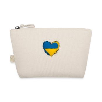 Ukraine Herz - Bio-Täschchen - Natur - Vorne