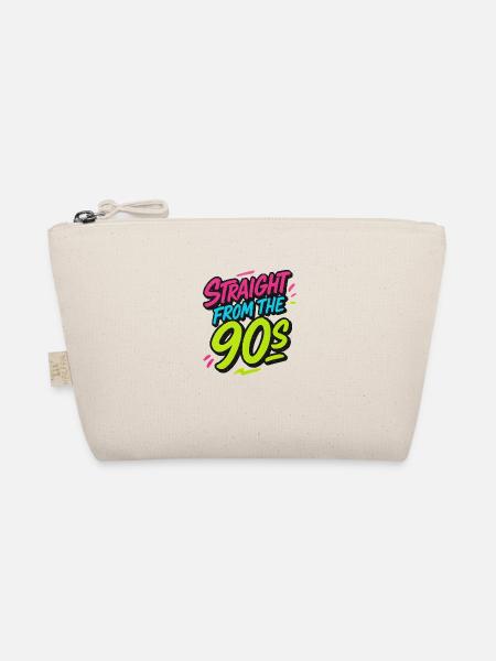 Direkt aus den 90ern – Neon Graffiti Style Throwb - Bio-Täschchen - Natur