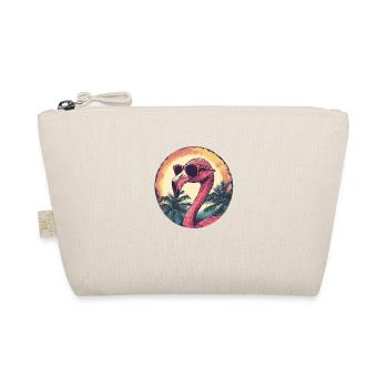 Flamingo Sonnenbrille Palmen Sommer Strand - Bio-Täschchen - Natur - Vorne