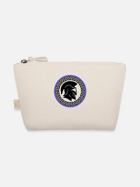 Spartan Helmet Icon - Organic Pouch - nature - Front