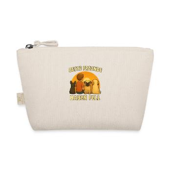 TinyPaws Fun Logo "Beste Freunde haben Fell" - Bio-Täschchen - Natur - Vorne