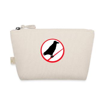 Raven Sitting Forbidden Rod Rope Sign Note - Organic Pouch - nature - Front