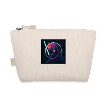T-shirt with a neon knight on the background of space - Organic Pouch - nature - Front