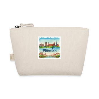 München Aquarell - Bio-Täschchen - Natur - Vorne