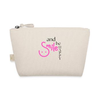 Smile and be happy - Organic Pouch - nature - Front