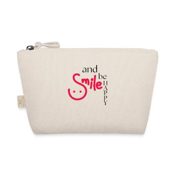 Smile and be happy - Organic Pouch - nature - Front
