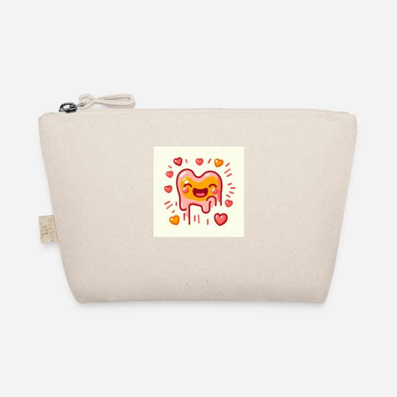 Bespritztes eisiges Herz Bio-Täschchen