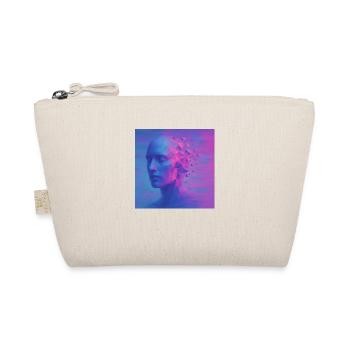 Futuristic head in digital style - Organic Pouch - nature - Front