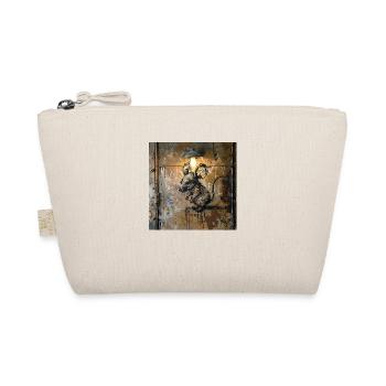 Graffiti Mouse Lamp Rust Metal Urban Street Art - Organic Pouch - nature - Front