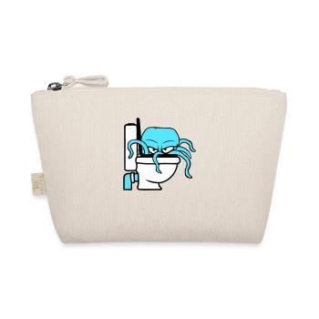 Octopus in Toilet Toilet Toilet Toilet Bowl Toilet Flush - Organic Pouch - nature - Front