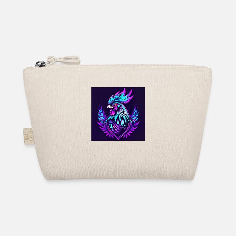 Hahn neonfarben Bio-Täschchen