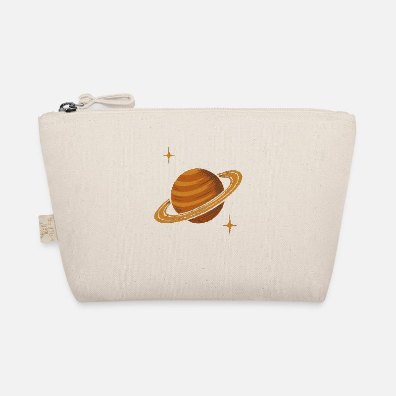 Planète Saturne rétro – Design spatial vintage Trousse biologique