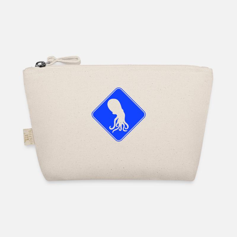 Octopus Danger Sign Caution Warning Organic Pouch