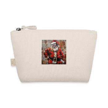 X Mas Père Noël Rouge Blanc Rouille Métal Street Art - Trousse biologique - nature - Devant