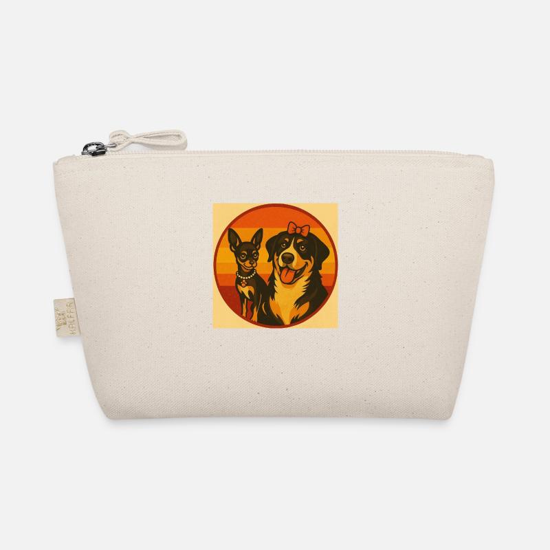 Retro Paw Power - Bio-Täschchen - Natur