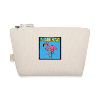 Dessin animé Flamingo - Look patiné - Trousse biologique - nature - Devant