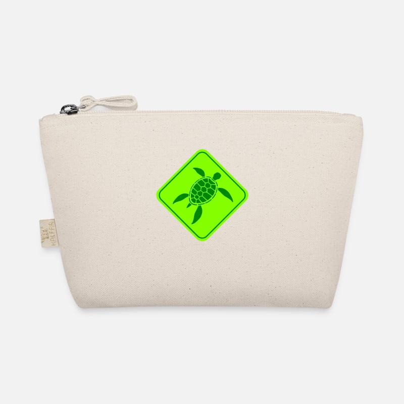Turtle Danger Notice Sign Caution Organic Pouch