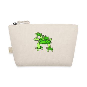 5 Water Turtles Children Mom Mother Father Dad - Organic Pouch - nature - Front