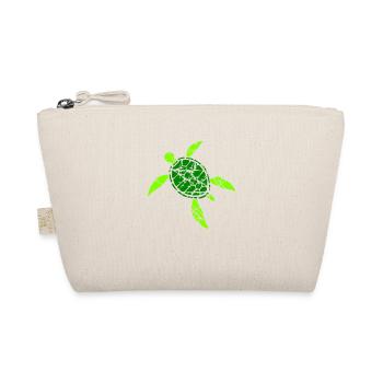 tortue motif fissures rayures vintage rétro - Trousse biologique - nature - Devant