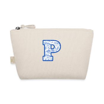 Letter p blue chinoiserie - Organic Pouch - nature - Front