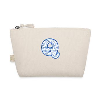 Letter q blue chinoiserie - Organic Pouch - nature - Front