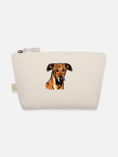 Galgo Español - Portrait - Bio-Täschchen - Natur - Vorne