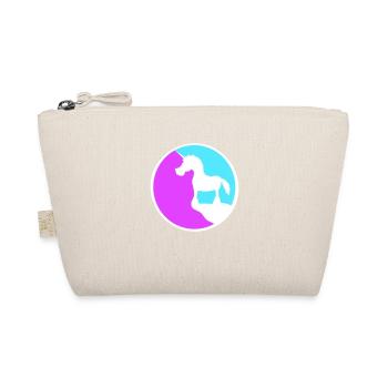 Einhorn Klippe Mond Berg Rund Nacht Silhouette Süß - Bio-Täschchen - Natur - Vorne