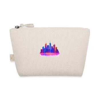 skyline stadt neon - Bio-Täschchen - Natur - Vorne