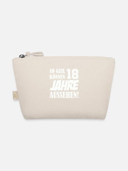 18 jahre - Bio-Täschchen - Natur - Vorne