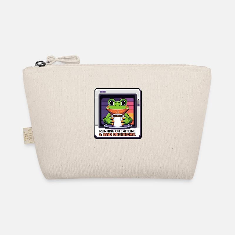 Courir avec de la caféine et de mauvaises décisions – Pixel Frog Trousse biologique