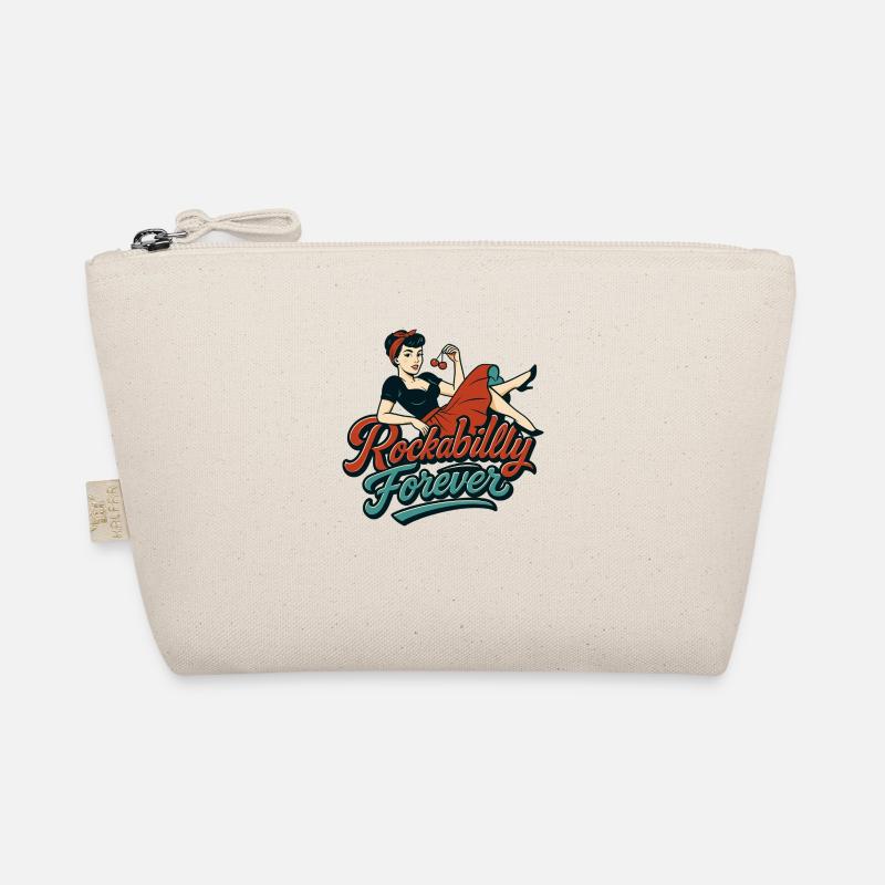 Rockabilly Forever Cherries Wife 50s Gift Organic Pouch